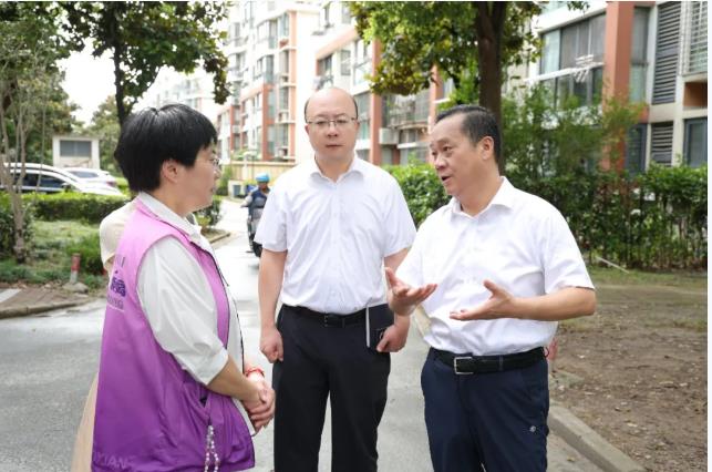 区领导调研党建引领物业治理工作