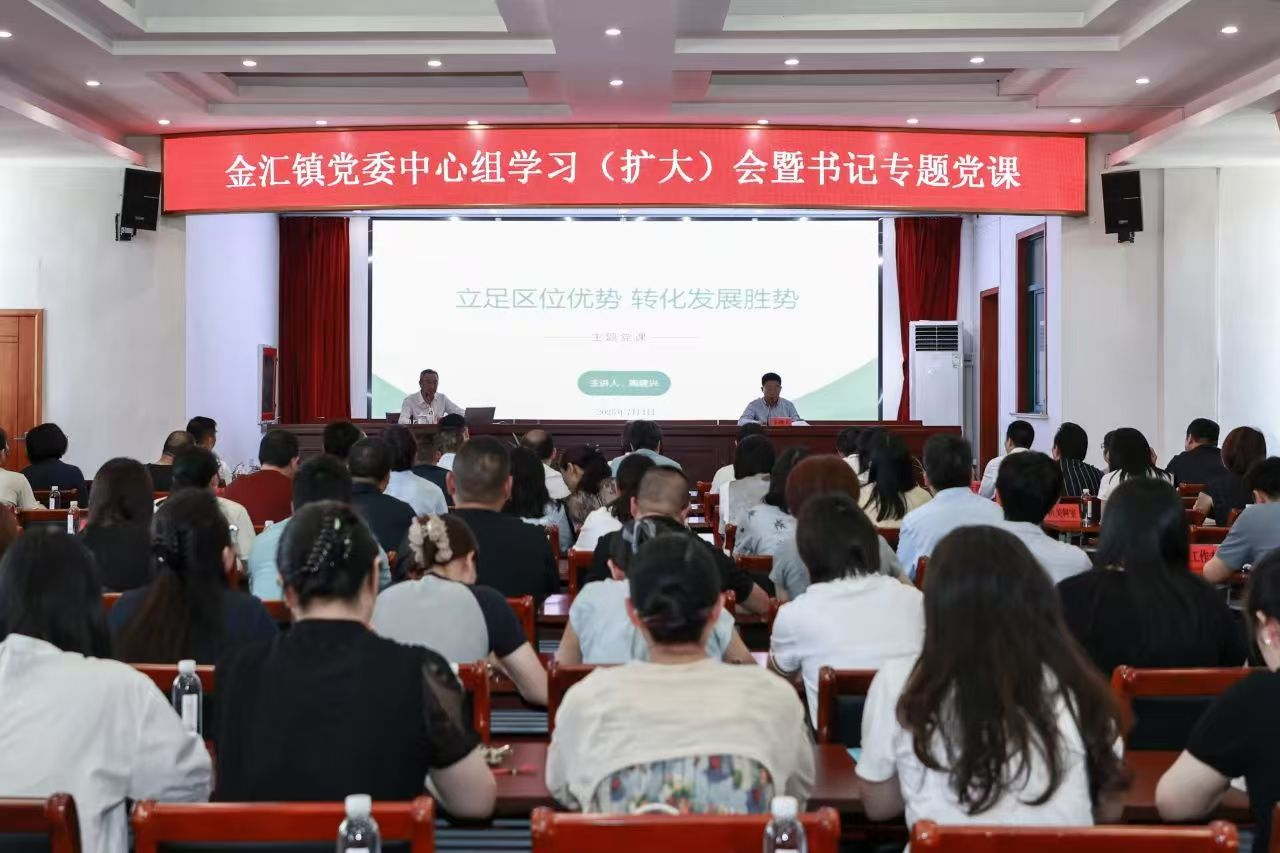 金汇镇举行党委中心组学习（扩大）会暨书记专题党课
