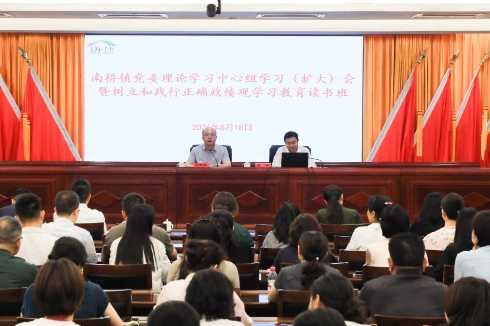 思想领航 行有方向！南桥镇召开党委理论学习中心组学习（扩大）会暨树立和践行正确政绩观学习教育读书班